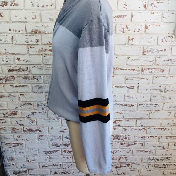 Don’t ask why Cardigan Sweater Silver Zipp Stripes - Picture 6 of 8